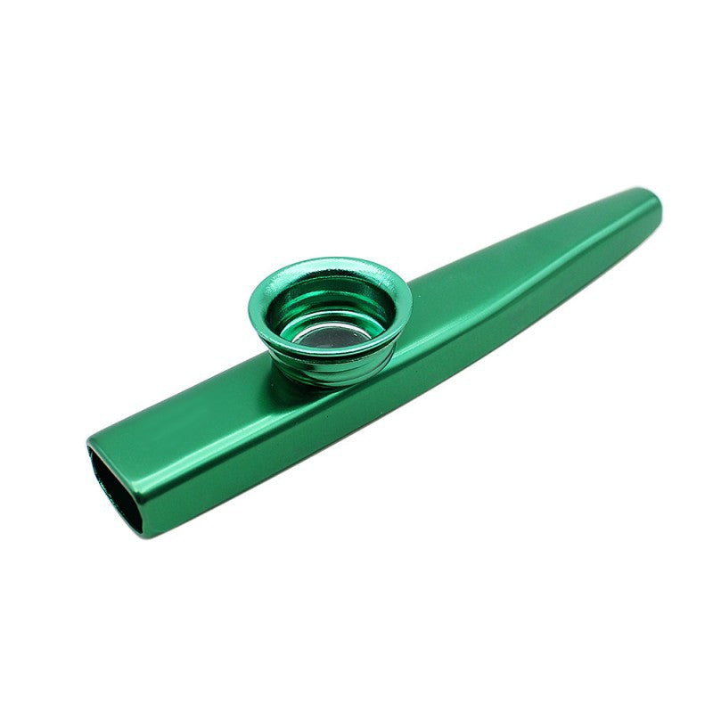 U-Turn Kazoo aus Metall – buntes Mirliton mit summender Membran, Farbe nicht wählbar