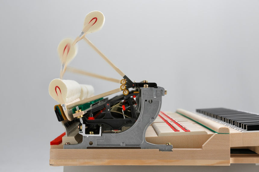 Mouvement du marteau de la mécanique Kawai GL-50, illustration de la galerie du fabricant