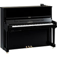 Piano droit Yamaha SE122 SH3 noir poli avec commande Silent et casque