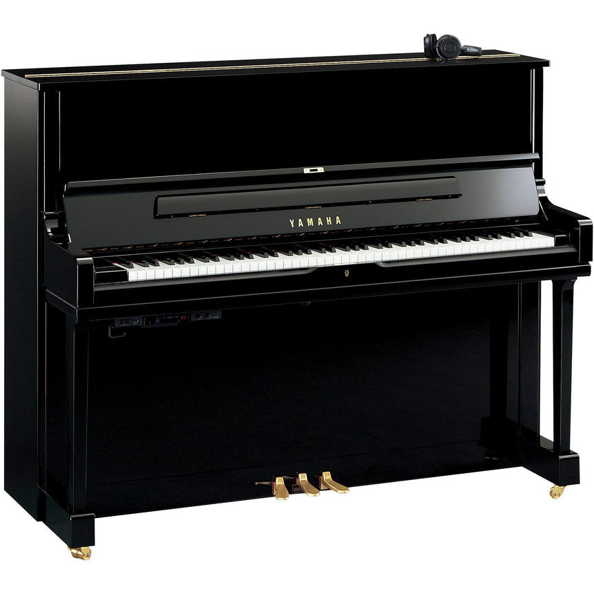 Yamaha YUS1 SH3 Klavier in Schwarz poliert mit Silent-Bedieneinheit und Kopfhörern