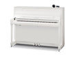 Piano droit Kawai K-200 ATX4 blanc poli avec ferrures chromées et commande ATX4