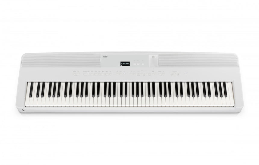 Piano de scène Kawai ES520 blanc – vue de trois quarts