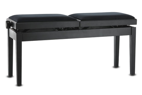 GEWA Pianobank Deluxe Double, schwarz matt – Vorderansicht