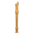 Mollenhauer Student 1003 soprano recorder in light natural pearwood, German fingering – rear view
