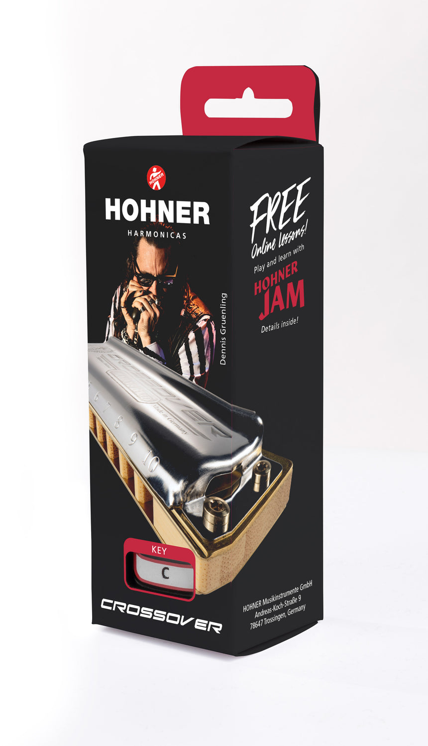 Hohner Marine Band Crossover Mundharmonika, Edelstahl und Bambus – Originalverpackung der C-Ausführung