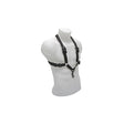 Black BG S43SH men’s XL saxophone harness – angled front view on torso mannequin