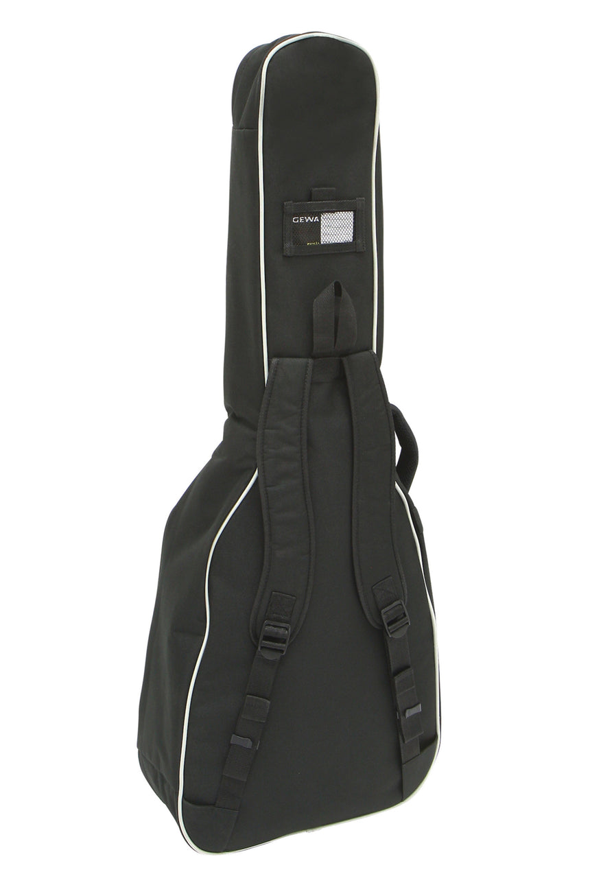 GEWA Economy 12 Gitarrentasche 4/4 in Schwarz, Rückseite mit Rucksackgurten