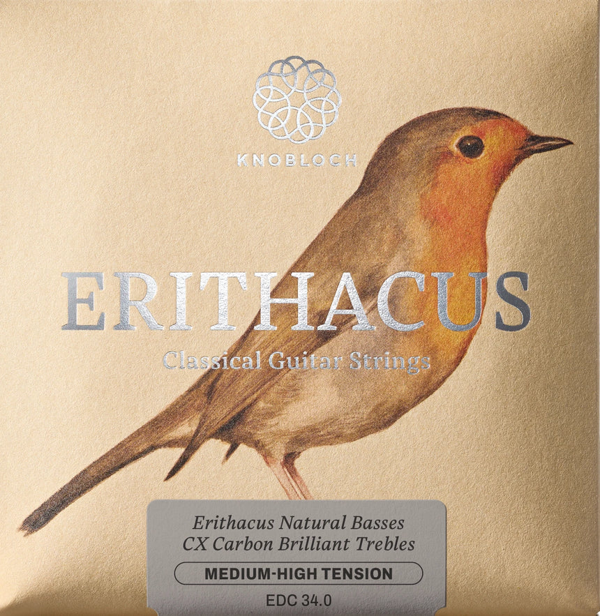 Knobloch Erithacus EDC34.0 Gitarrensaitensatz, Medium-High Tension – Verpackungsvorderseite