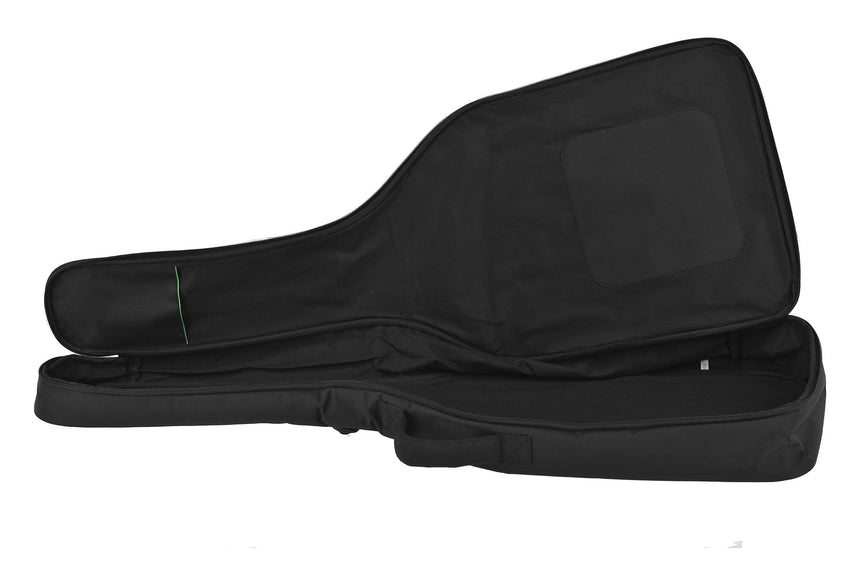 GEWA Basic 5 Konzertgitarrentasche 4/4 in Schwarz – Geöffnete Tasche mit Innenpolsterung
