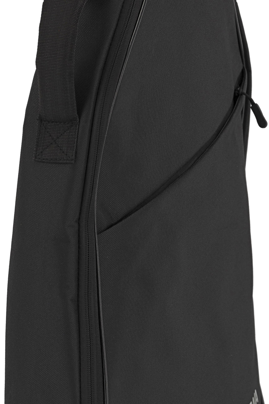 GEWA Basic 5 Konzertgitarrentasche 4/4 in Schwarz – Detail der Außentasche und Seitennaht
