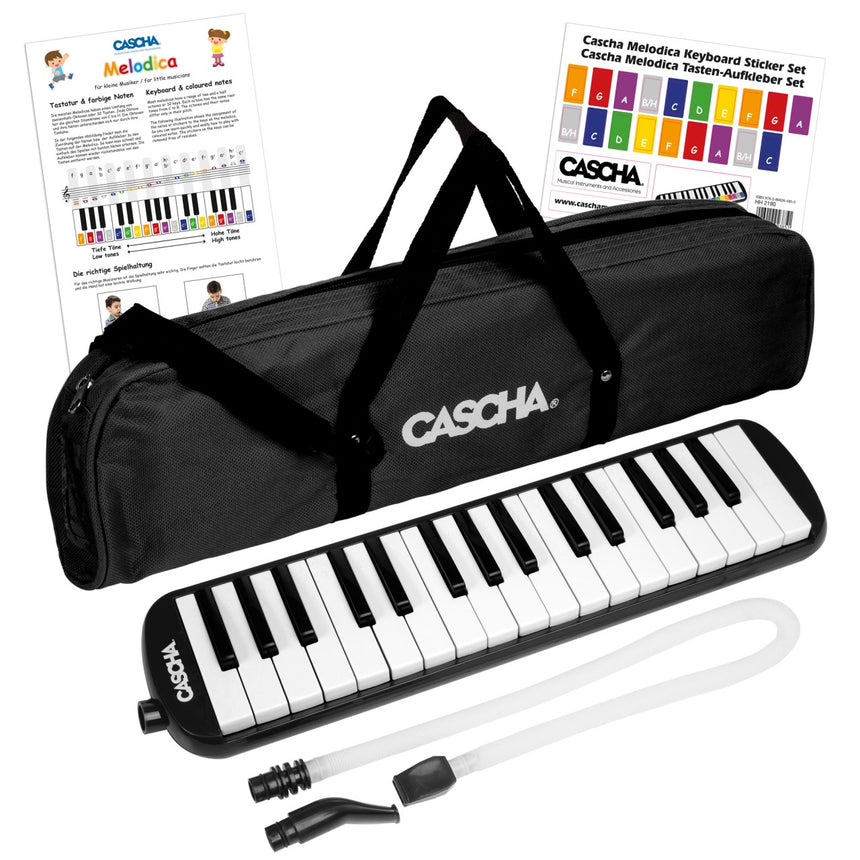Mélodica Cascha HH 2061 noir – avec sac, embouts et aides d’apprentissage