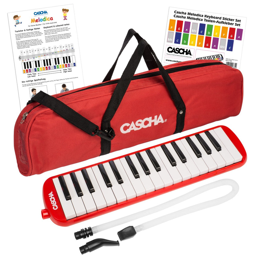 Mélodica Cascha HH 2059 rouge – avec sac, embouts et aides d’apprentissage