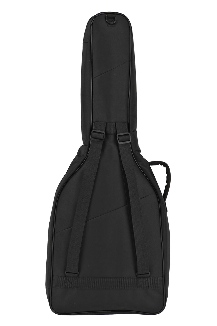 GEWA Basic 5 Konzertgitarrentasche, Größe 3/4–7/8, schwarz – Rückansicht mit Tragegurten.