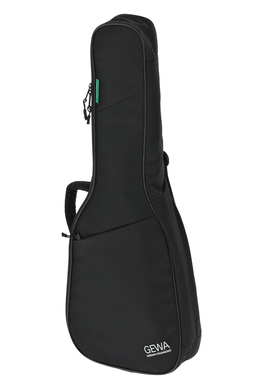 Black GEWA Basic 5 classical guitar bag, size 1/4–1/8 – three-quarter front view from the left.