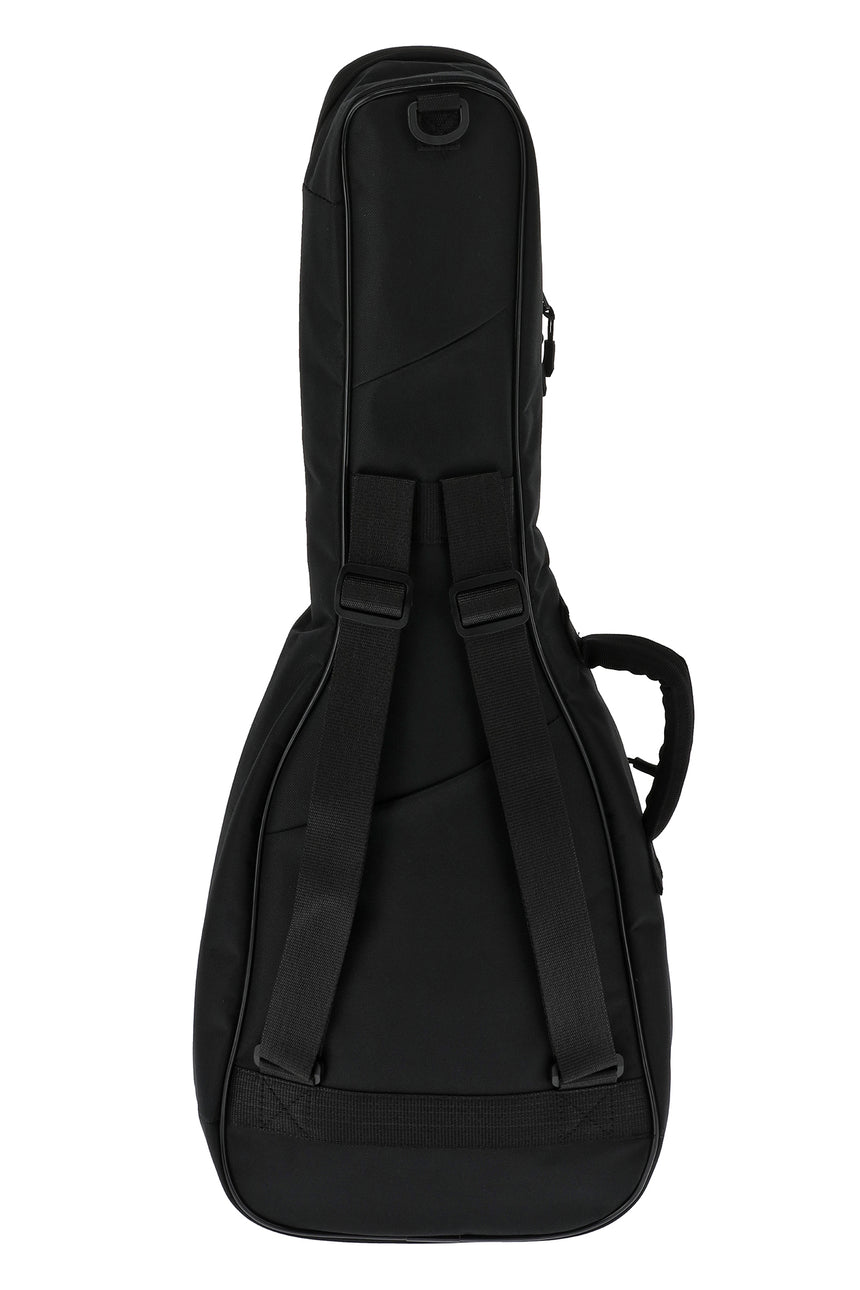Black GEWA Basic 5 classical guitar bag, size 1/4–1/8 – rear view with shoulder straps.