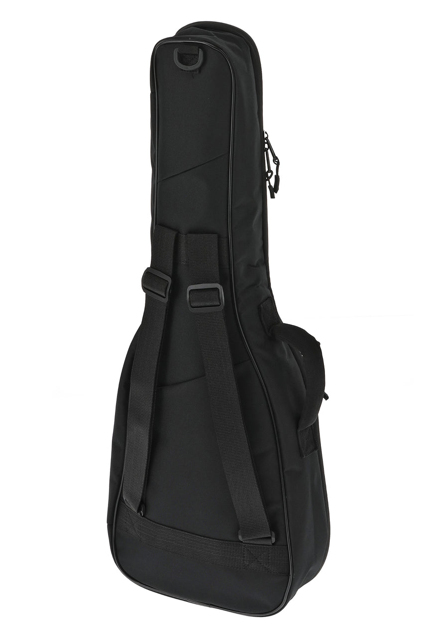 Black GEWA Basic 5 classical guitar bag, size 1/4–1/8 – three-quarter rear view from the right.