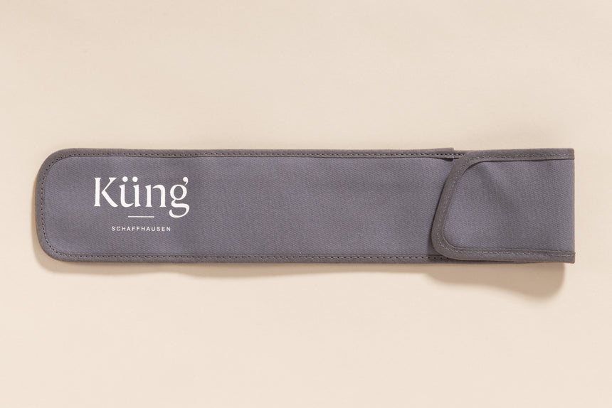Housse grise en coton Küng 9301 pour flûte à bec soprano, vue d’ensemble