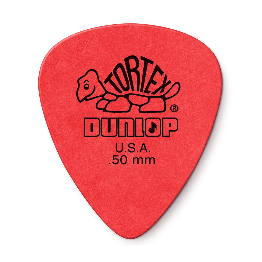 Médiator Dunlop Tortex Standard 0.50 mm, vue de face
