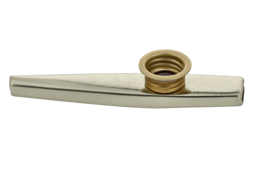 Kazoo Original Metal Sub-Kazoo en laiton verni, vue de côté