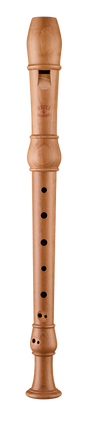 Moeck Rondo 2202 soprano recorder in natural pearwood – full front view