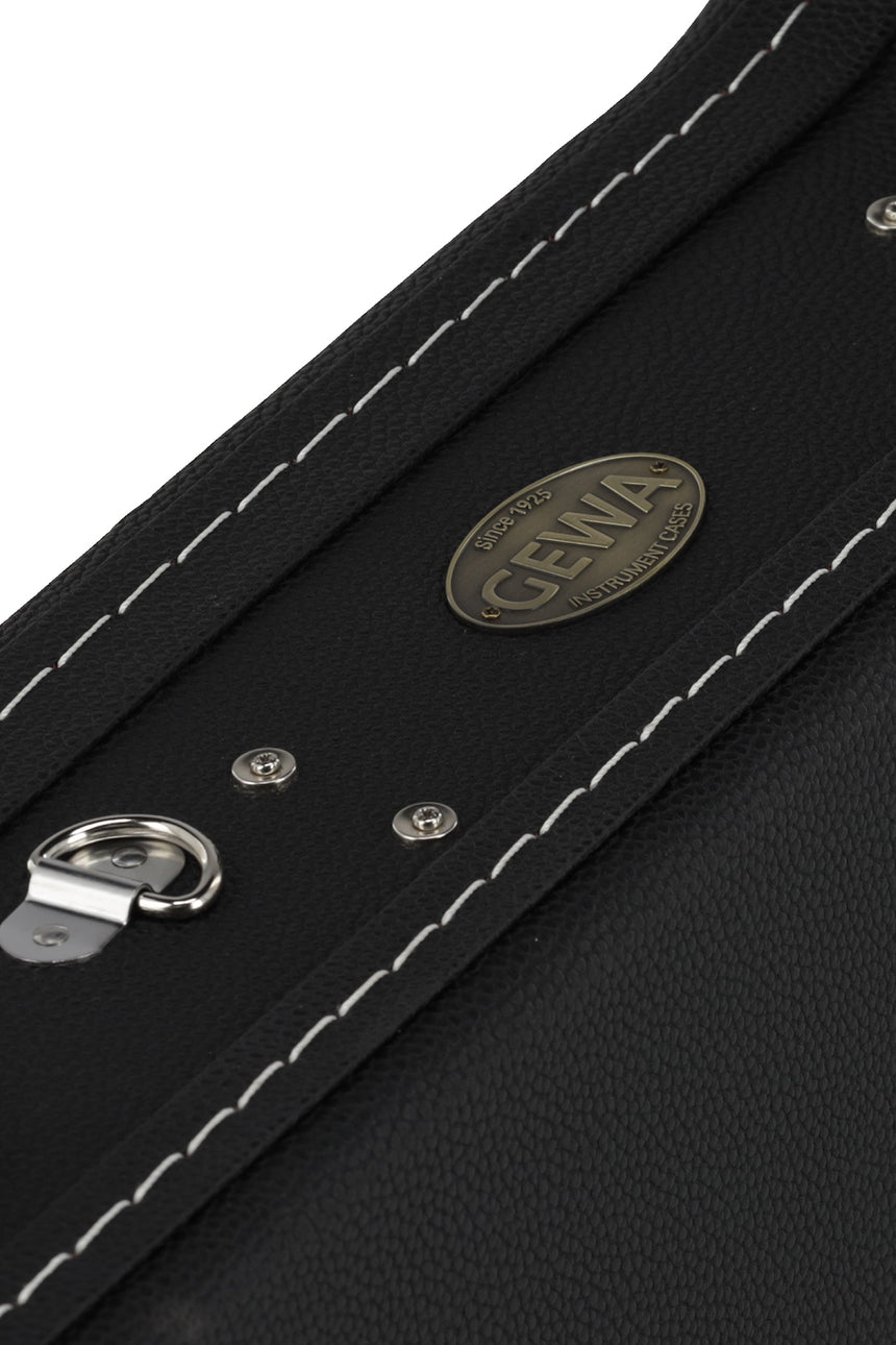 GEWA Arched Top Economy Konzertgitarrenkoffer 523.270, schwarz – Detail des Herstelleremblems
