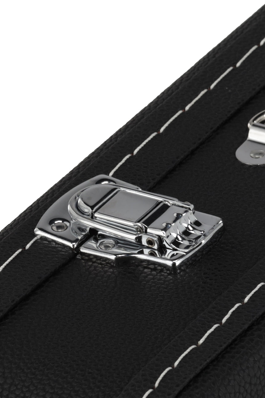 GEWA Arched Top Economy Konzertgitarrenkoffer 523.270, schwarz – Detail des geschlossenen Verschlusses