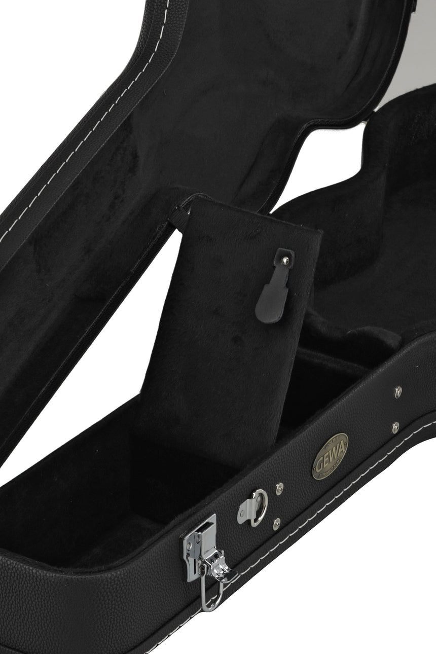 GEWA Arched Top Economy Konzertgitarrenkoffer 523.270, schwarz – Detail des Innenfachs