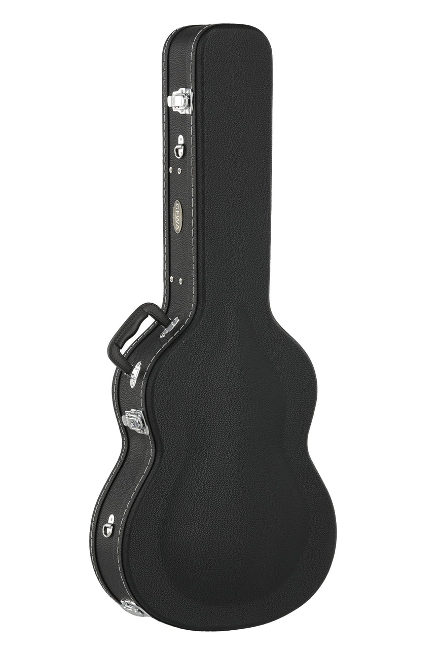 GEWA Arched Top Economy Konzertgitarrenkoffer 523.270, schwarz – Geschlossen, Hochkantansicht