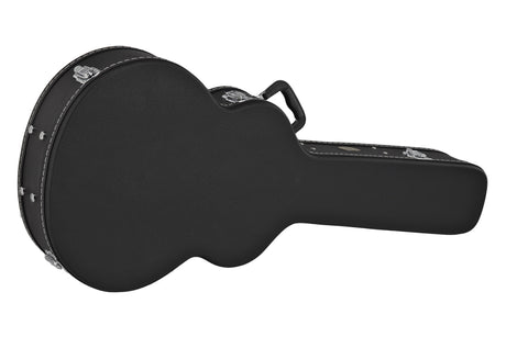 Étui GEWA Flat Top Economy pour guitare jumbo 523.114, noir – vue avant de trois quarts