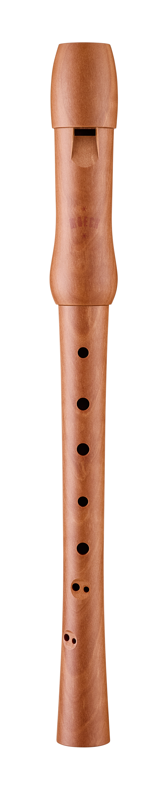 Flûte à bec soprano scolaire Moeck 1212 en poirier naturel – vue complète de face