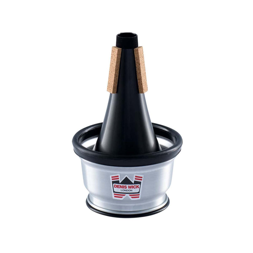 Sourdine cup Denis Wick 5531 pour trompette, aluminium et cup noire – vue de face