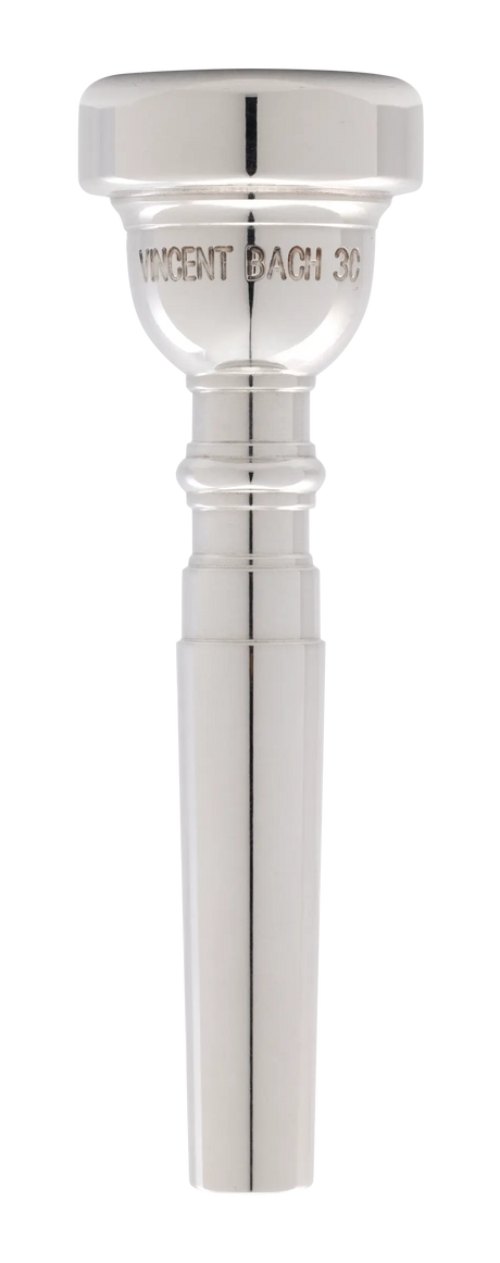Embouchure de trompette Vincent Bach Classic 351 3C, argentée – vue de profil avec taille gravée