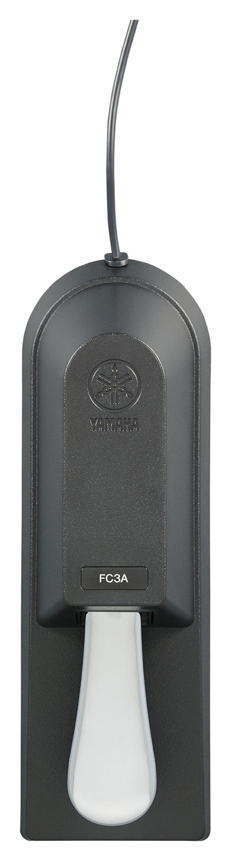 Pédale Yamaha FC3A, noire et argentée – vue de dessus