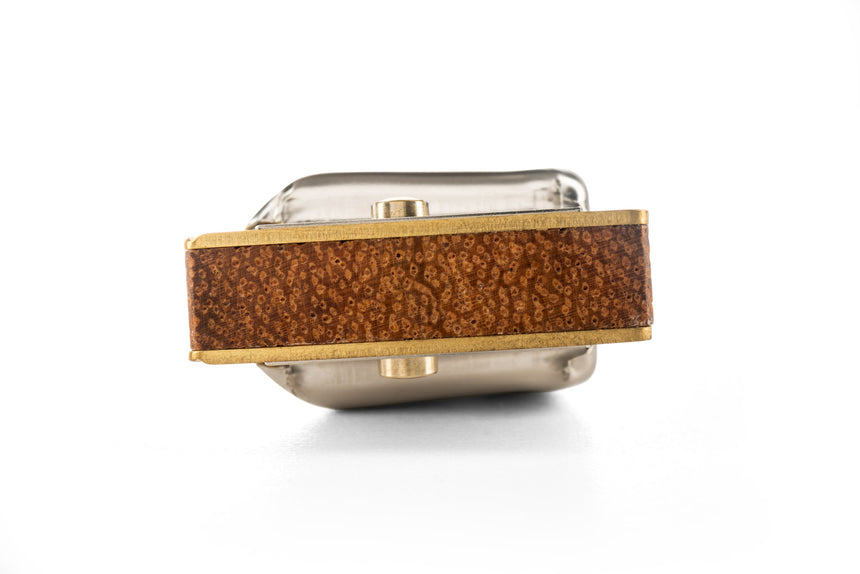 Hohner Blues Harp MS, sommier en bois brun et capots métalliques – extrémité gauche