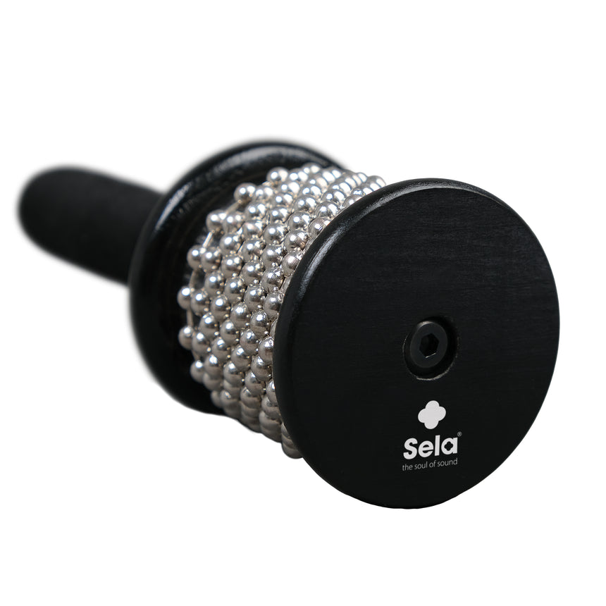 Sela Cabasa 60 mm SEPCAB1, schwarze Ausführung mit Metallperlen, Dreiviertelansicht