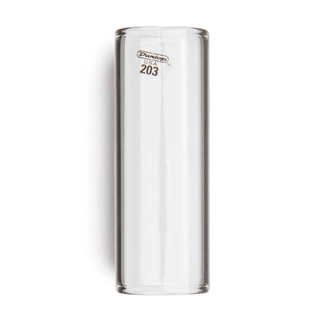 Slide Dunlop 203 en verre transparent, vue de face avec numéro de modèle