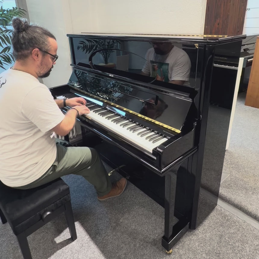 Piano droit GROTRIAN-STEINWEG G 132 Concertino noir brillant, occasion, année 1996 (d'occasion)