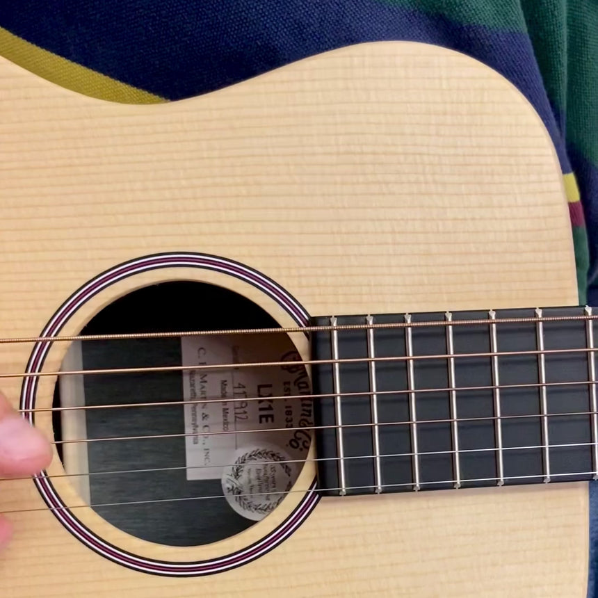 Martin Guitars LX1E acoustic guitar including pickup and gig bag 