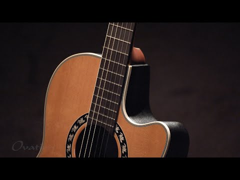 Guitare classique acoustique électrique Ovation Pro Series Classic Nylon Legend mi-profondeur OV555610 