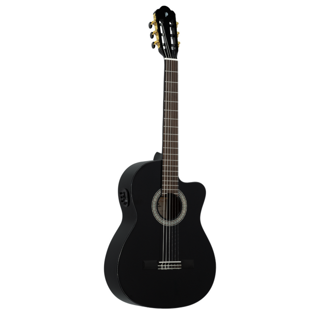 Prodipe Guitar PRIMERA 4/4 CEQ schwarz Hochglanz - Musik-Ebert Gmbh