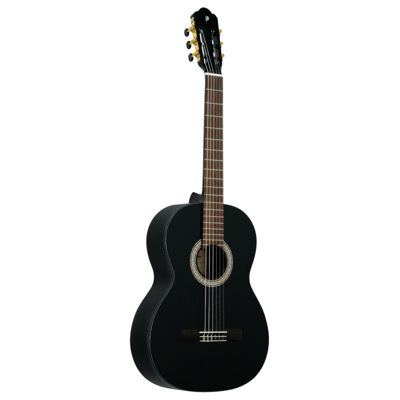 Prodipe Primera 3/4 Kurzmensur Konzertgitarre schwarz hochglanz - Musik-Ebert Gmbh