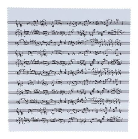 Musik-Boutique Mikrofaser-Instrumentenputztuch mit Notenzeilen, 22 x 22 cm - Musik-Ebert Gmbh