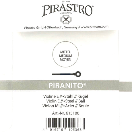 Pirastro Piranito Violin Einzelsaite E mit Kugel 4/4 - Musik-Ebert Gmbh