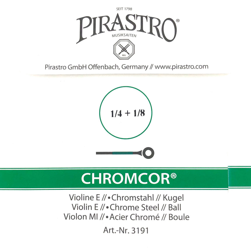 Pirastro Chromcor Violin Einzelsaite E mit Kugel 1/4-1/8 - Musik-Ebert Gmbh