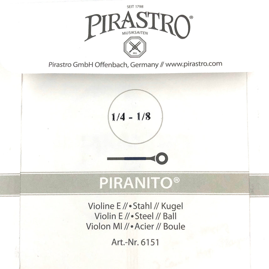 Pirastro Piranito Violin Einzelsaite E mit Kugel 1/4-1/8 - Musik-Ebert Gmbh