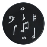 Magnete mit Instrumenten und Musik-Motiven, schwarz/silber - Musik-Ebert Gmbh