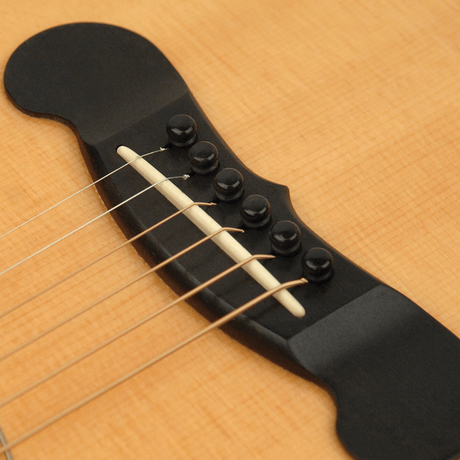 D'Addario Bridge-Pins mit Gurtknopf, Satz aus Ebenholz - Musik-Ebert Gmbh