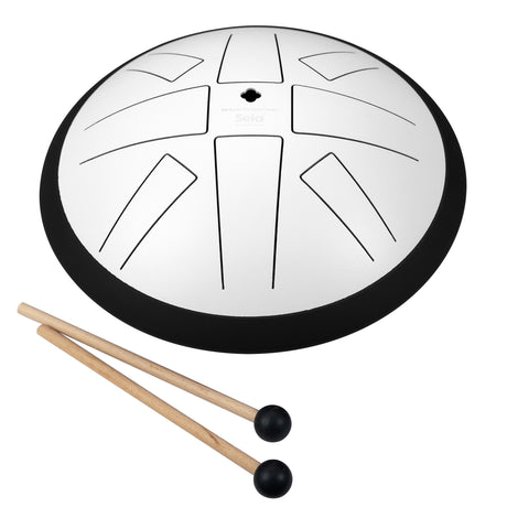 SELA Melody Tongue Drum 10" C Major White inkl. Zubehör - Musik-Ebert Gmbh