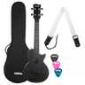 CASCHA Carbon Konzert Ukulele inkl. Tasche, Gurt - Musik-Ebert Gmbh